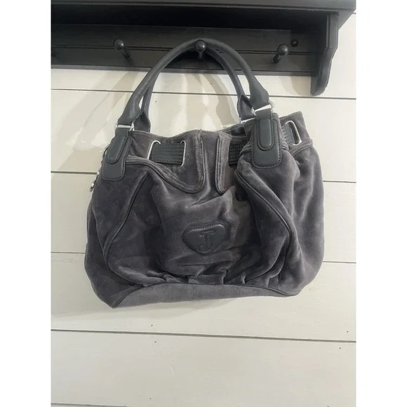 Vintage Juicy Couture Purse/Bag/Day‎ Dreamer/Y2K/Charms/Gray/Pink Mirror